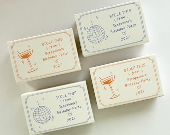 Funny Custom Matchboxes Party Favors, Stole This from Birthday Party, Personalized Matchboxes for Bachelorette Party, Wedding Favors