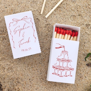 Wedding Match Boxes/Wedding Favors Matches/Bulk Wedding Gifts for Guests/Personalized Wedding Matches/Custom Matchbooks/Engegament Matchbox