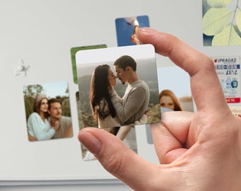 Set of 6 Photo Magnet/Custom Fridge Magnet/Personalized Photo Gift for Her/Photo Christmas Gift/Picture Magnet/Gift for Couples/Holiday Gift