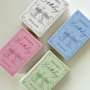 Personalized Birthday Match Boxes/Custom Birthday Party Favor Matches/Personalized Matches for 30th Birthday Party Decor/Dirty Martini Theme