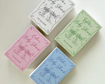 Custom 30th Birthday Matchbox Birthday Party Matchbook Favors Personalized Matches for Birthday Party, Baby Shower, Bachelorette, Bach Trip