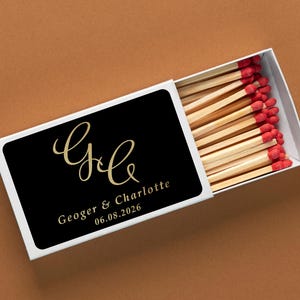 Set of 200 Wedding Matches Bulk Wedding Matchbooks Bridal Shower Match Favors Personalized Wedding Logo Match box Wedding Favors for Guests