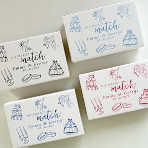 Custom Wedding Matchbooks Favors Custom Sketch Matchboxes Artwork Wedding Souvenirs Personalized Wedding Favor Matches The Perfect Match