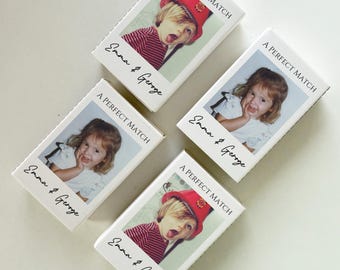 Custom Matchbooks/Wedding Match Favors/A Perfect Match Matches with Photo/Wedding Decor/Wedding Gift/Bridal Shower/Bar Decor/Party Favor
