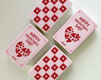 Galentine’s Day Matchbox Gift 2026 | Pink Heart Matchbox | Best Friend Gift | Galentine Party Favor | Cute Valentine Matchbox