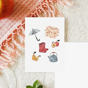 Postkarte Aprilwetter| Hygge | skandinavisch | retro | Recyclingpapier