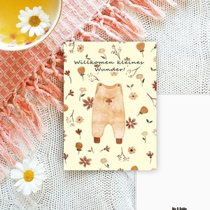 Postkarte Willkommen Baby | zur Geburt| Babykarte| Strampler | Recyclingpapier