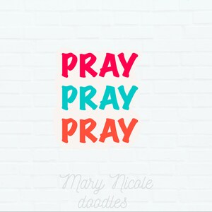 Pray sticker, Christian sticker, Waterproof, Durable, Sturdy, Non-Fade Label...