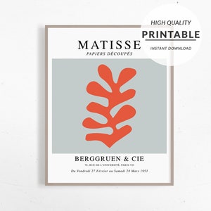 Henri Matisse Print, Matisse Exhibition, The Cut outs, Papiers Découpés,  Home Decor, Matisse Leaf Print, Matisse Cutout Poster, Digital