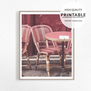 Paris Coffee Print, Cafe Paris Print, Paris Photography, France Aesthetic, Paris Printable, Digital Prints, Printable Wall Art
