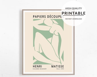 Poster Mostra Matisse, Henri Matisse Poster, Matisses Cut Papers, Poster del Museo, Poster stampabile, Decorazione minimalista