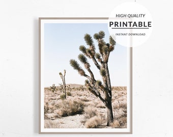 Joshua Tree Print, Desert Cactus Print, Scculent Print, Boho Print, Cactus Printable, Wall Art Print, Arizona Desert, Southwestern Decor
