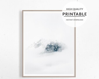 Cartel de montaña minimalista, cartel minimalista de la montaña, decoración minimalista, cartel de la naturaleza, cartel de la naturaleza, decoración de la oficina, digital