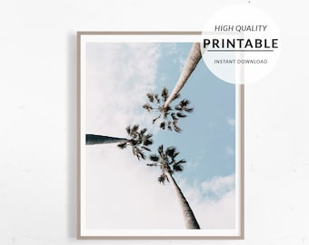 Cartel de la palma, cartel de California, cartel de la vibración tropical, cartel del océano, cartel del océano, cartel imprimible, cartel imprimible, cartel imprimible