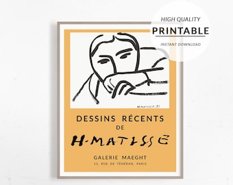 Matisse Print, Matisse Exhibition, Exhibition Poster, Henri Matisse Print, Matisse Poster, Printable Wall Art, Boho Modern Print, Digital