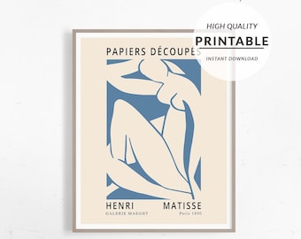 Poster Mostra Matisse, Henri Matisse Poster, Matisses Cut Papers, Poster del Museo, Poster stampabile, Decorazione minimalista