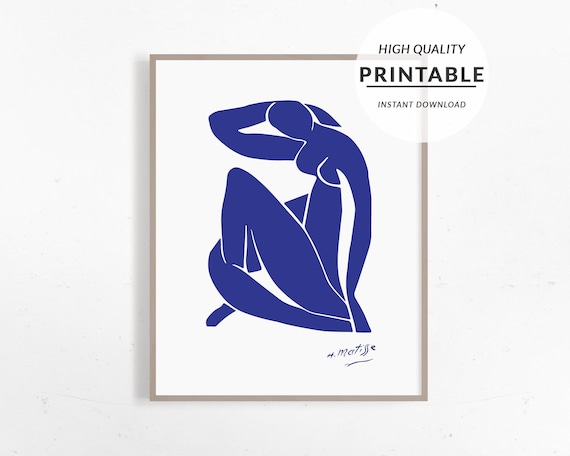 Femme Nue Matisse, Poster Matisse, Henri Matisse Affiche, Affiche Exposition Musée, Matisse Affiche Bleue, Poster Musée
