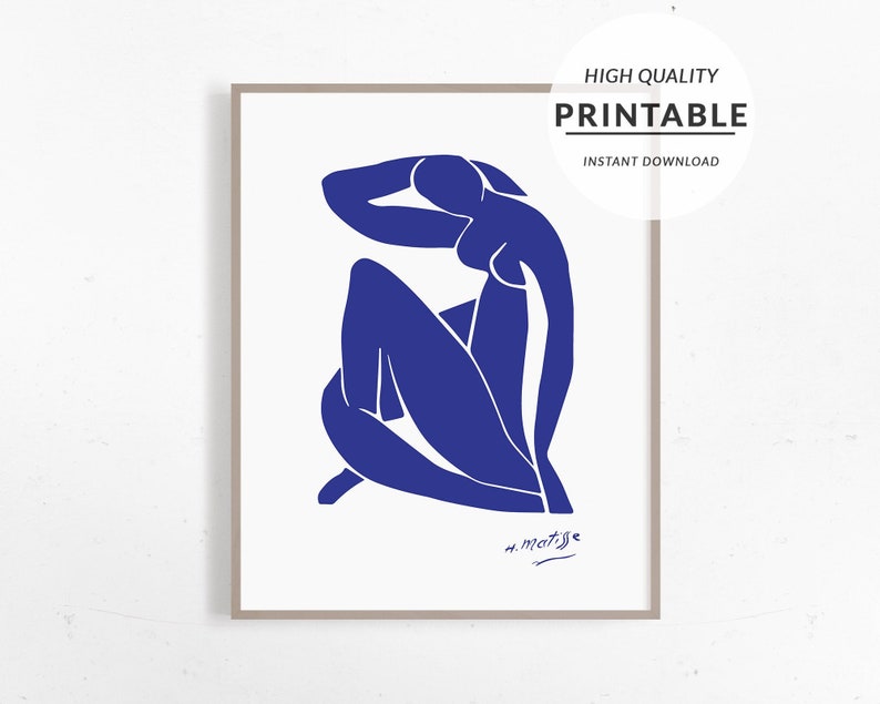 Femme Nue Matisse, Poster Matisse, Poster di Henri Matisse, Museo della Esposizione, Matisse Blue Poster, Poster Poster immagine 1