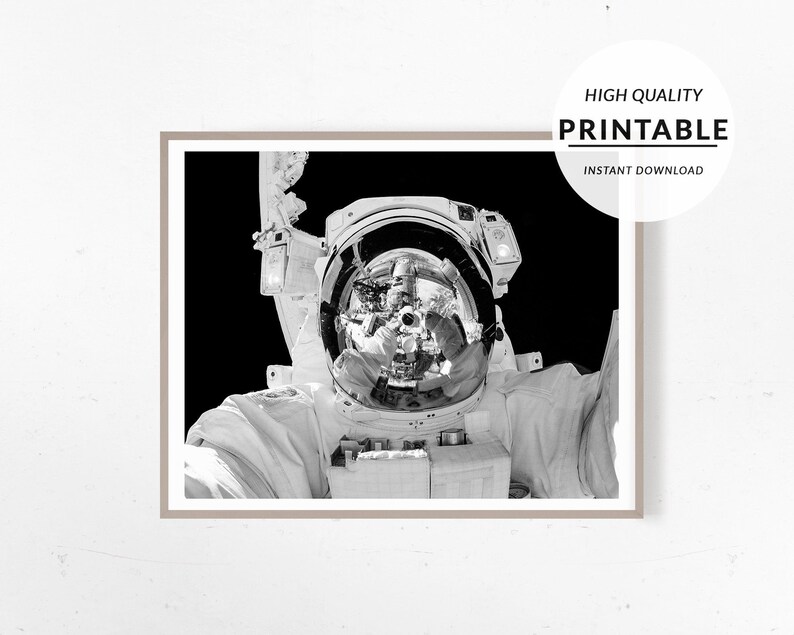 Astronaut Print Nasa Poster Astronaut Wall Art Space Wall | Etsy
