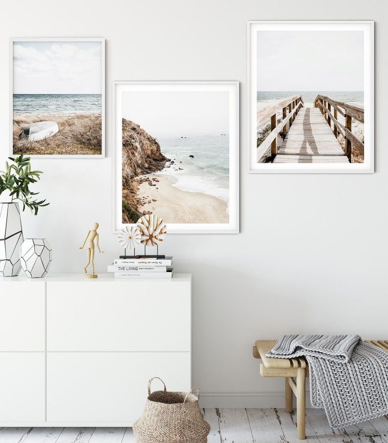 Beach Set of Prints 3 Pieces Set Print Coast Wall Prints Etsy Australia