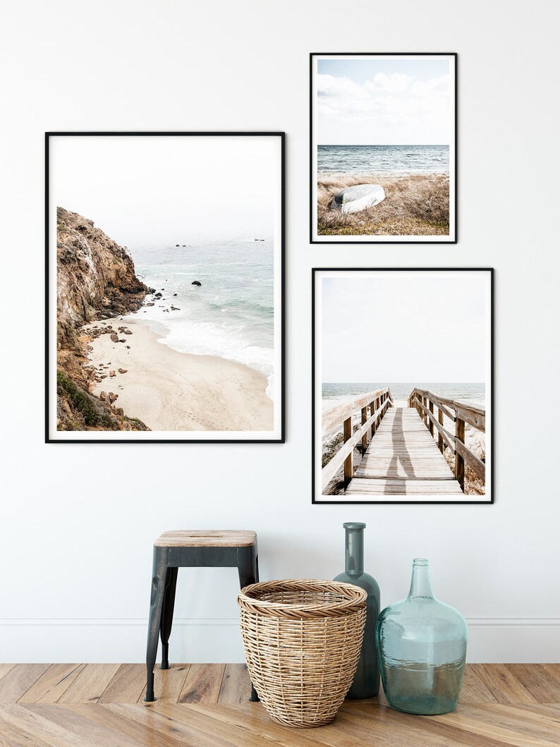 Beach Set of Prints 3 Pieces Set Print Coast Wall Prints Etsy