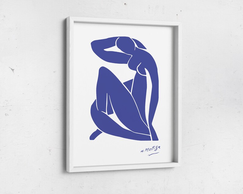 Femme Nue Matisse, Poster Matisse, Poster di Henri Matisse, Museo della Esposizione, Matisse Blue Poster, Poster Poster immagine 2
