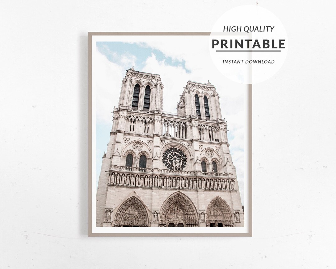 Notre Dame Print, Paris Notre Dame, Poster Paris, Monument Paris ...