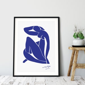 Femme Nue Matisse, Poster Matisse, Poster di Henri Matisse, Museo della Esposizione, Matisse Blue Poster, Poster Poster immagine 3