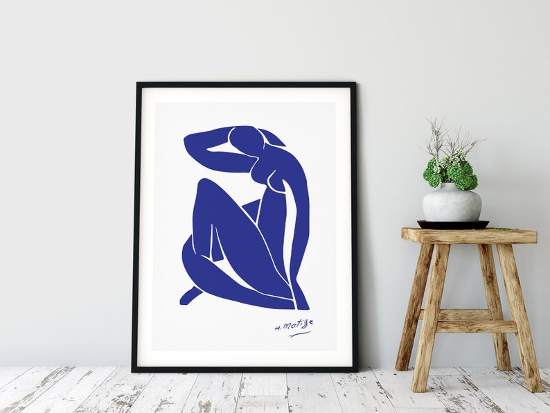 Femme Nue Matisse, Poster Matisse, Poster di Henri Matisse, Museo della Esposizione, Matisse Blue Poster, Poster Poster immagine 3