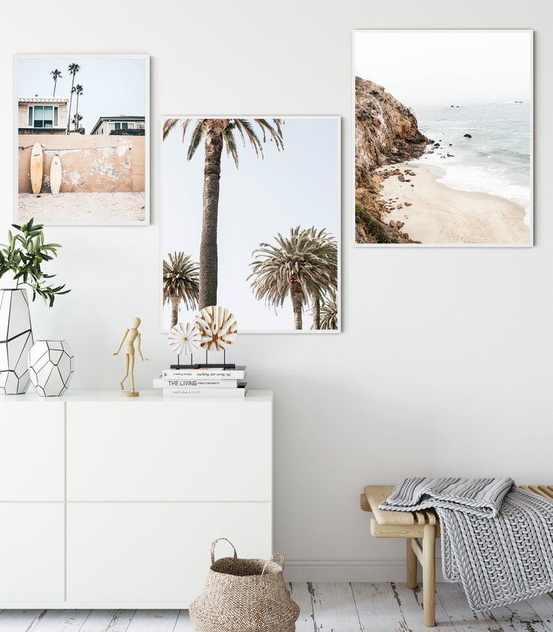 Set of 3 Prints Beach Prints Set Beach Digital Print Etsy