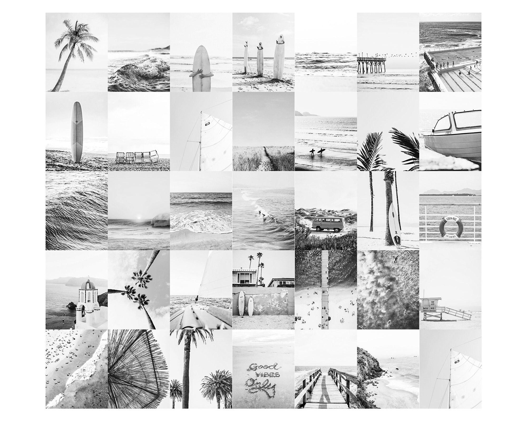Set of 35 Prints Beach Collage Kit Printable Beach Kit Etsy