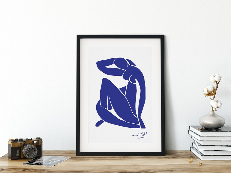 Femme Nue Matisse, Poster Matisse, Poster di Henri Matisse, Museo della Esposizione, Matisse Blue Poster, Poster Poster immagine 5