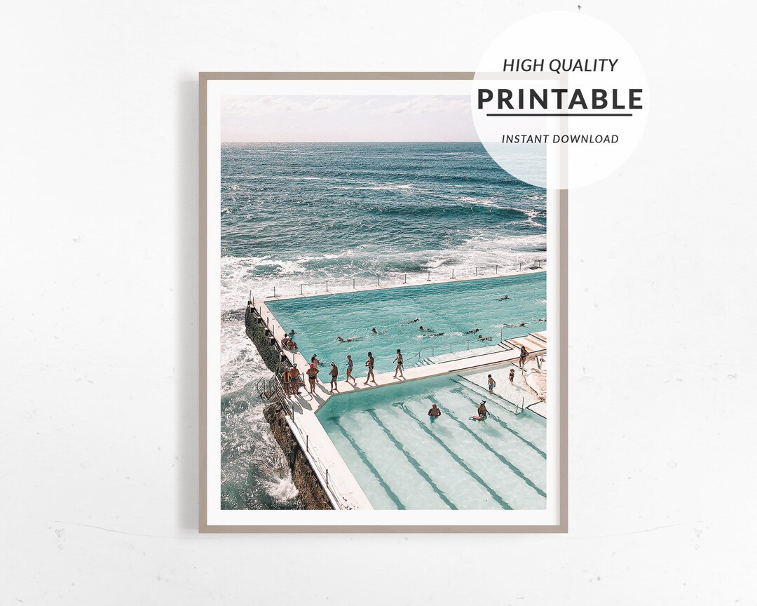 Pool Wall Art, Vintage Pool Print, California Poster, Summer Print ...