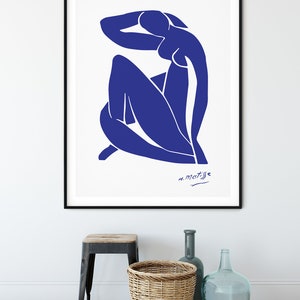 Femme Nue Matisse, Poster Matisse, Poster di Henri Matisse, Museo della Esposizione, Matisse Blue Poster, Poster Poster immagine 4