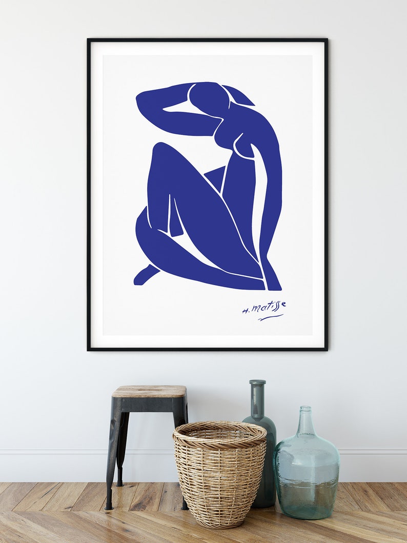Femme Nue Matisse, Poster Matisse, Poster di Henri Matisse, Museo della Esposizione, Matisse Blue Poster, Poster Poster immagine 4