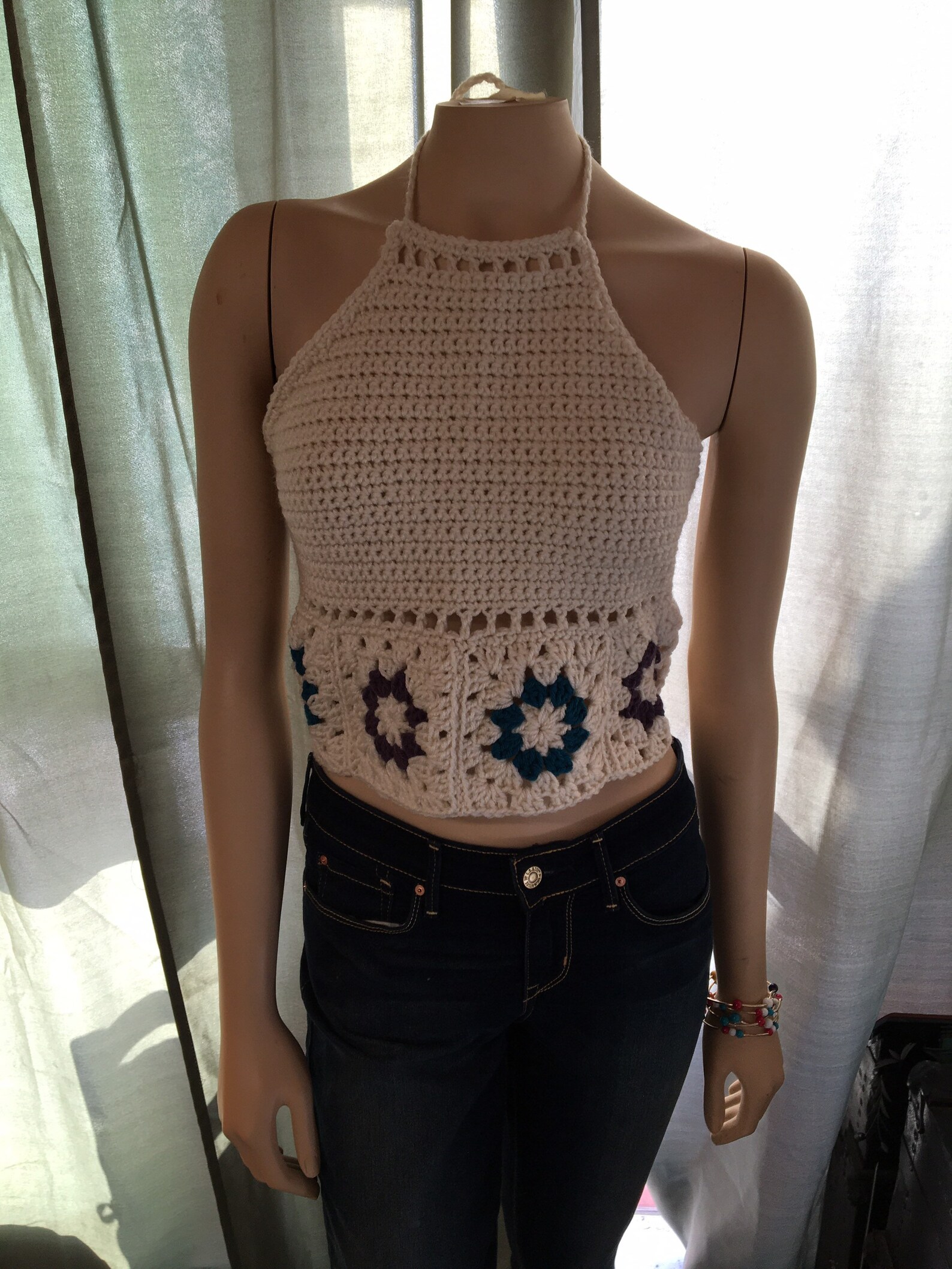 square halter top