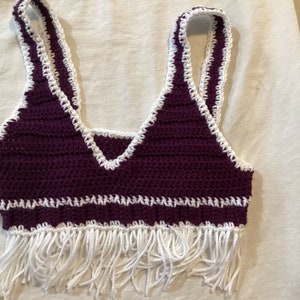 Small Fringe Crop Tops, Crochet Crop Top