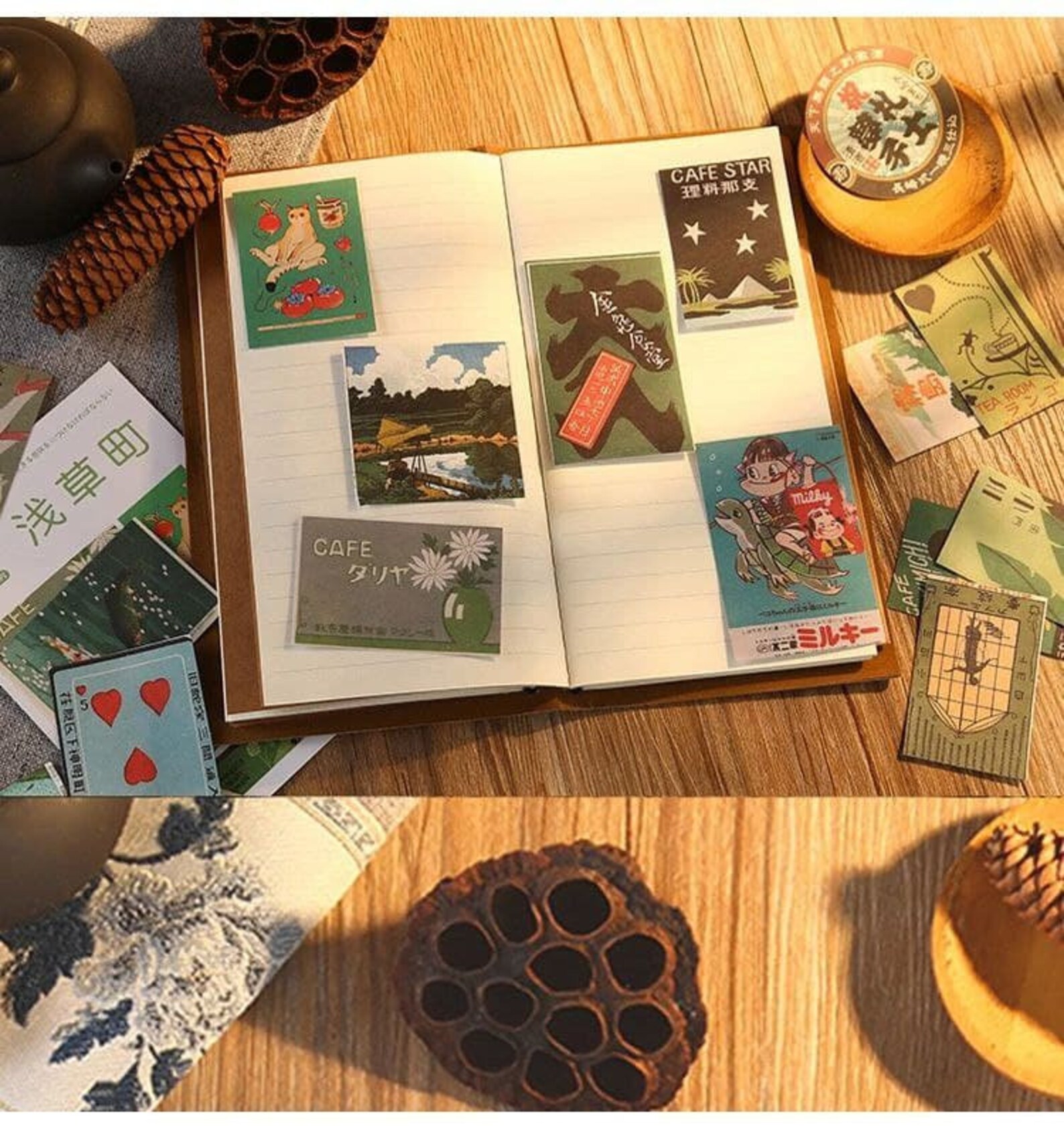 Japanese art sticker pack 20pcs Retro Japan stickers set Etsy