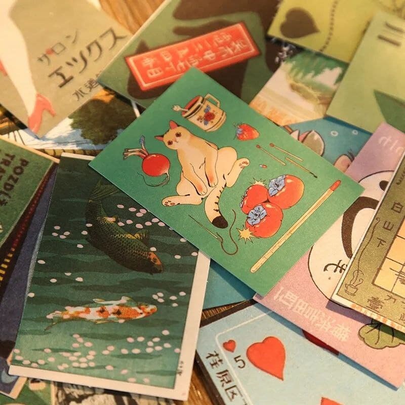 Japanese art sticker pack 20pcs Retro Japan stickers set Etsy