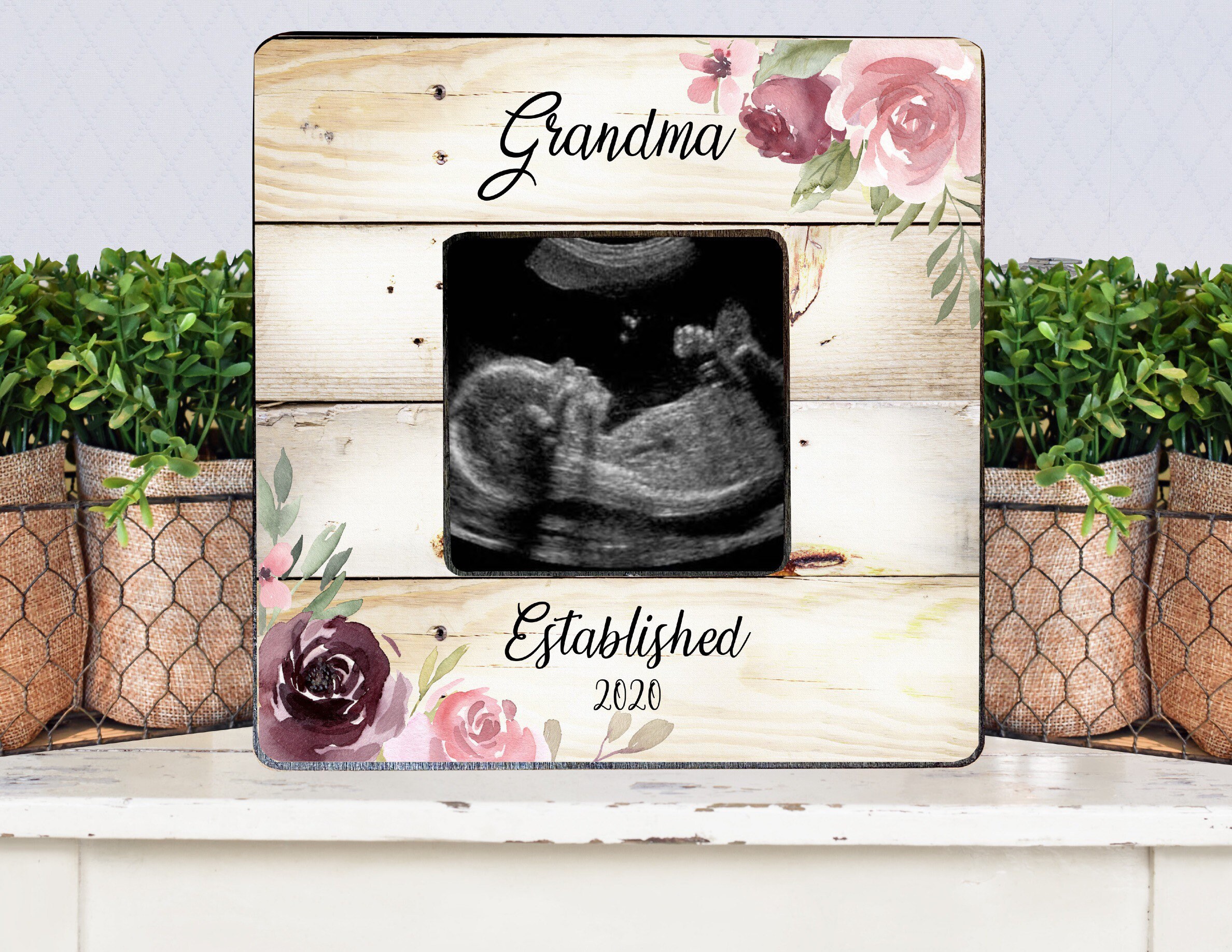 Ultrasound Frame Grandma Gift Grandma Frame Mimi Gift Nana Etsy