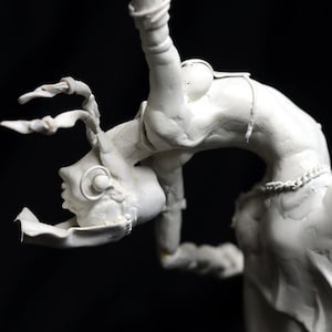 Tribal Dancer Sculpture: Chryselephantine Style Figurine