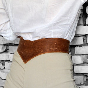 Leather Belt for Women Brown Corset Waist and Belt, Dress Belt Vintage  ,Brown Waist Belt