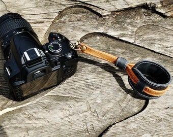Leather Camera Wrist Strap  DSLR/SLR Gift For Photographers  Multiple Colors