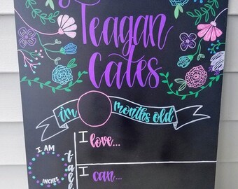 Floral Themed Milestone Board
