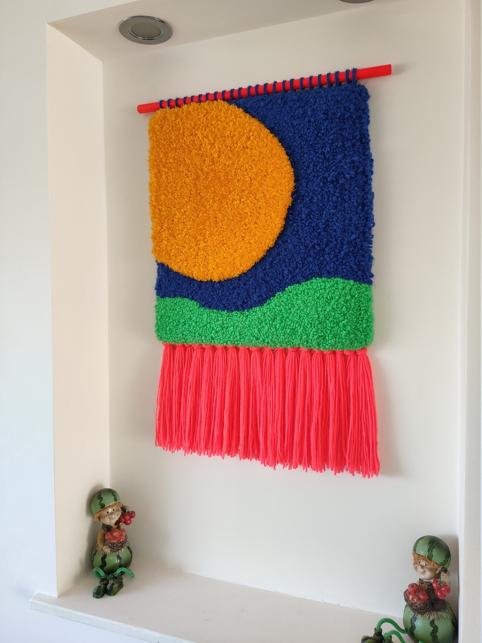 Tufted Wall Hanging, Wall Decor, Handmade Punch Needle Wall Hanging Etsy