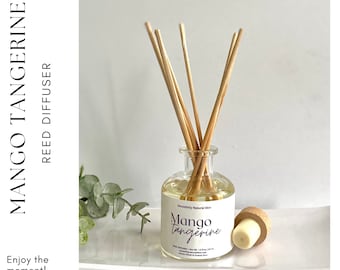 Reed Diffuser, Home fragrance, Office Diffuser, Bathroom Diffuser, Oil Diffuser, Scented Reed Diffuser, Mango Tangerine Diffuser