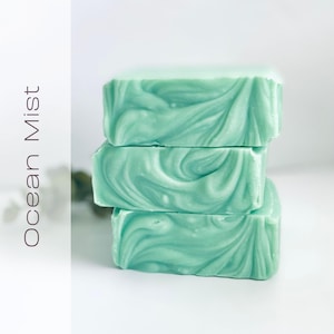 Organic Handmade Soap Bar, Luxurious Scented Soap, Artisan Soap Bar, Vegan Soap Bar, Natural Soap Bar, Jabón Artesanal, Ocean Mist Soap Bar