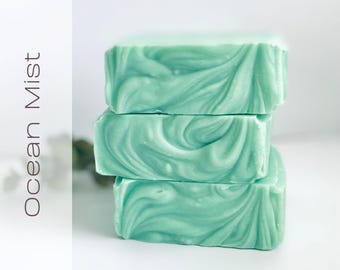 Ocean Mist Scented Soap Bar: Vegan Artisan Soap, Natural Moisturizing Oils