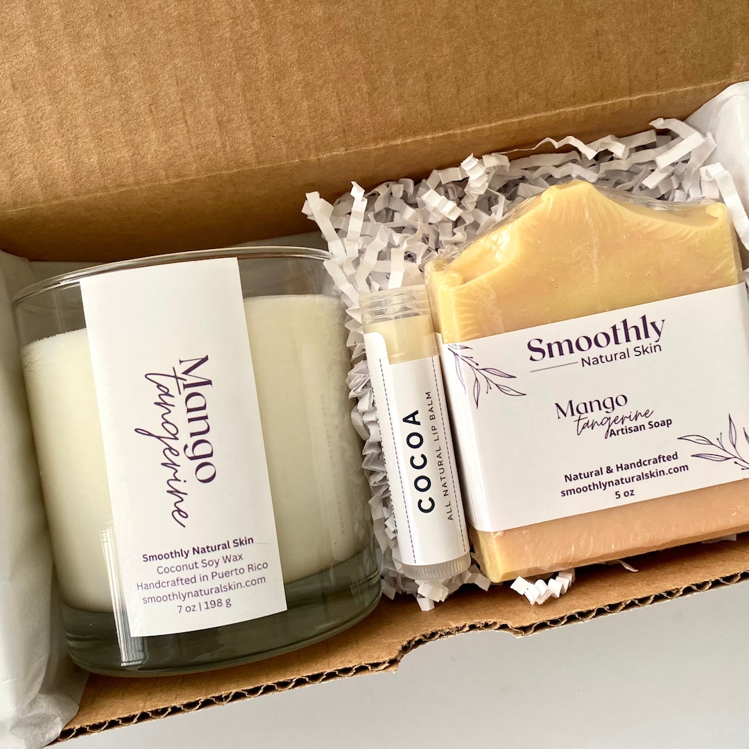 Gift Box of Natural Handmade Soap, and Candle, Gift Set, Best Friend
