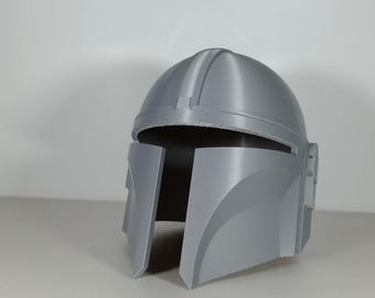 Casco mandaloriano impreso en 3D: réplica de utilería DIY sin terminar
